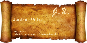 Justus Uriel névjegykártya